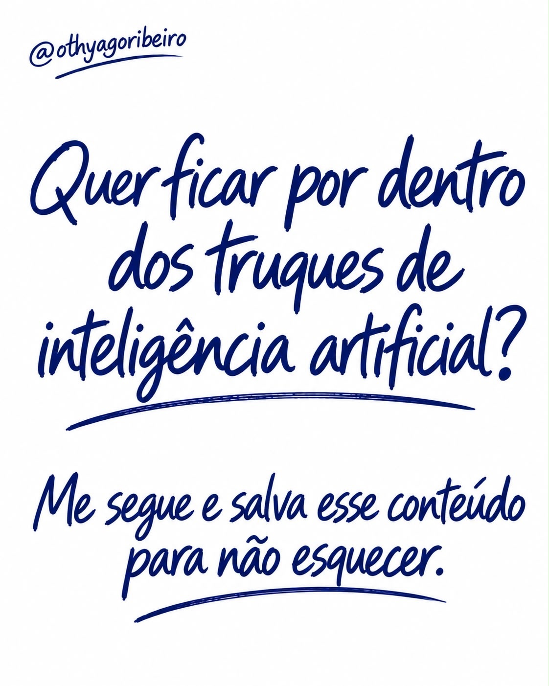 Slide 7: Quer ficar por dentro dos truques de inteligência artificial? Me segue e salva esse conteúdo